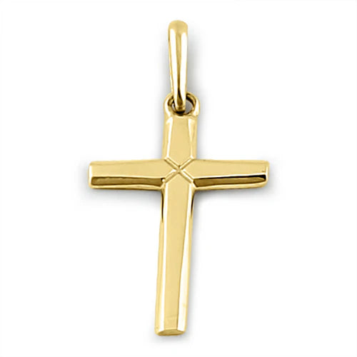 PLAIN GOLD CROSS PENDANT