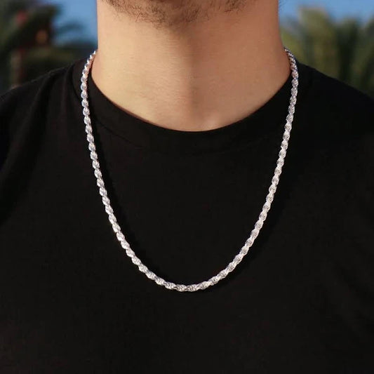 Custom C2W Pendant and Silver Rope Chain (925)