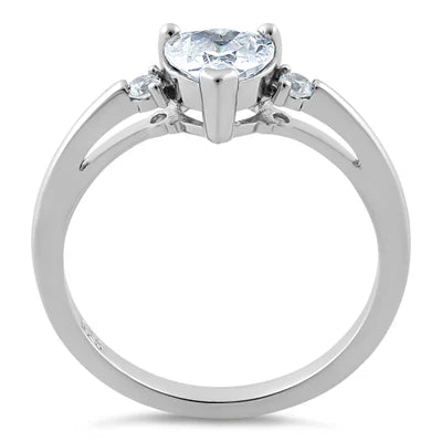 CLEAR HEART PROMISE RING