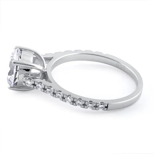 SILVER ROUND PROMISE RING