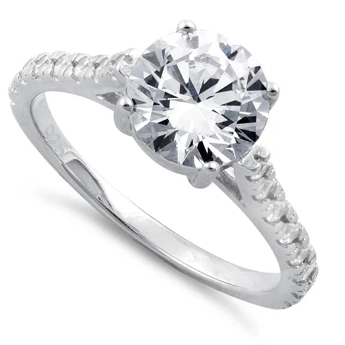 SILVER ROUND PROMISE RING