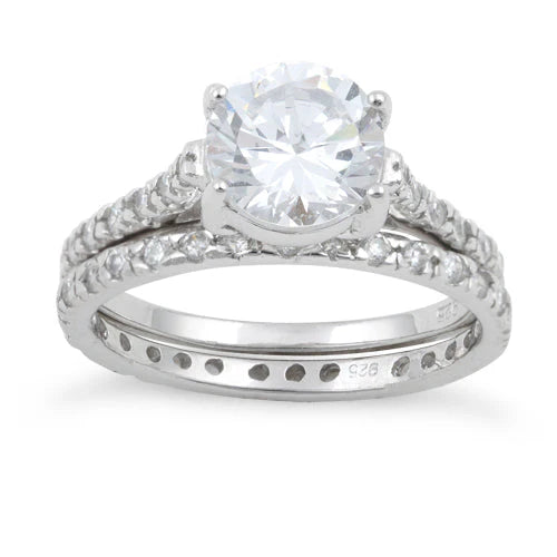 Round Cut Engagement Set CZ Ring