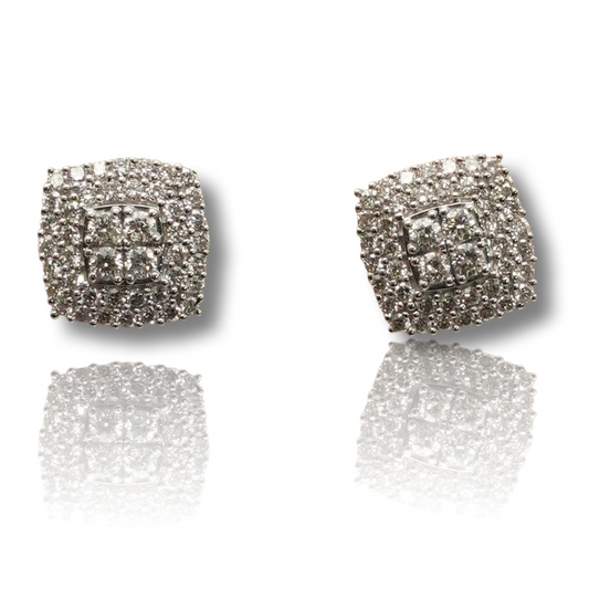 Square Diamond Earring