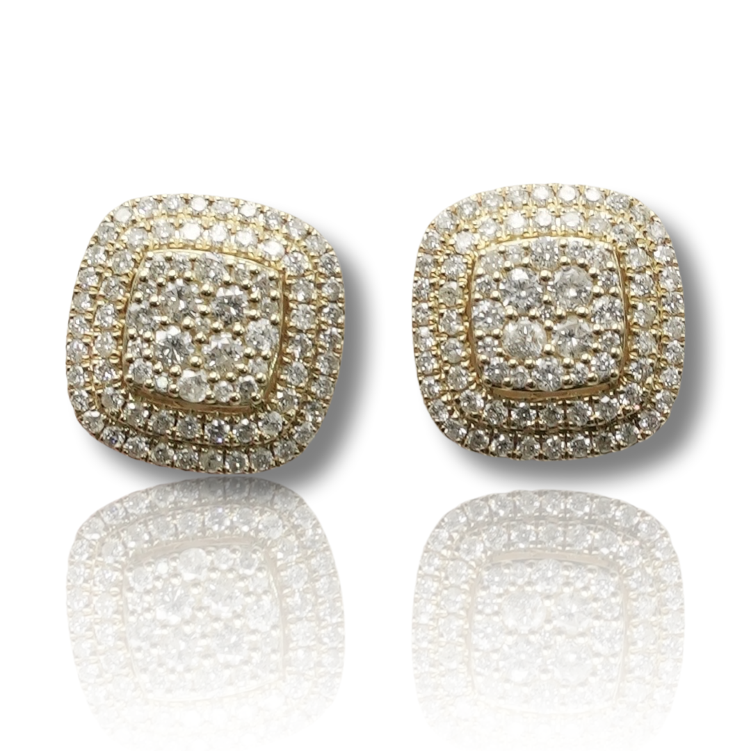 SQUARE DIAMOND EARRINGS