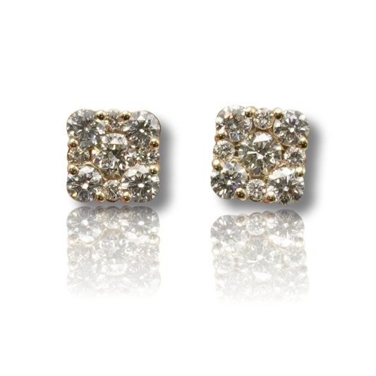 Square Diamond Earring