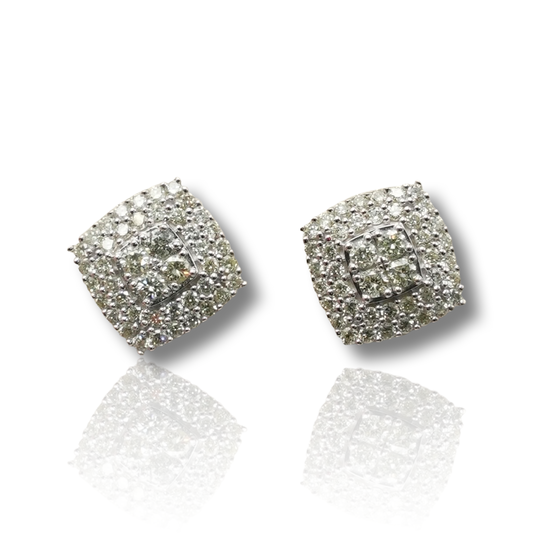 SQUARE DIAMOND EARRINGS