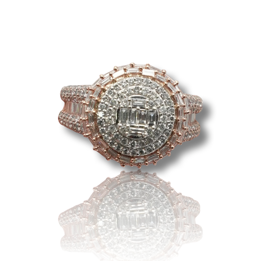 Circle Top Baguette Diamond Ring