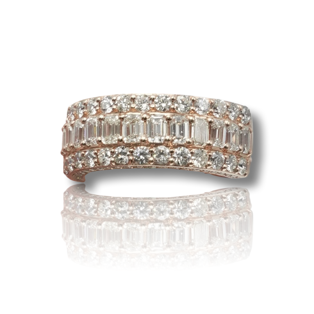 Men's Emerald Diamond Band