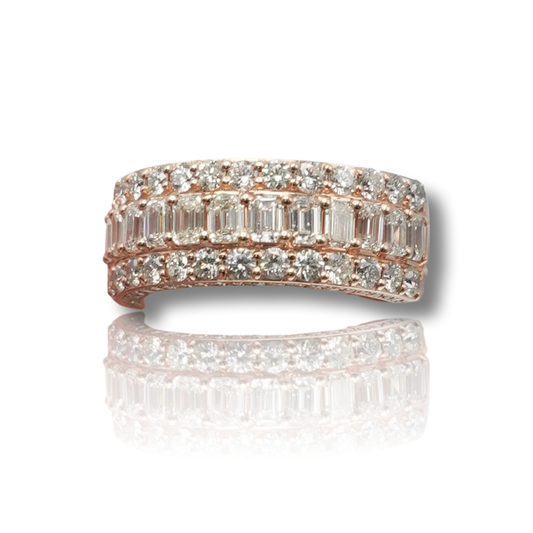 Men's Emerald Diamond Band