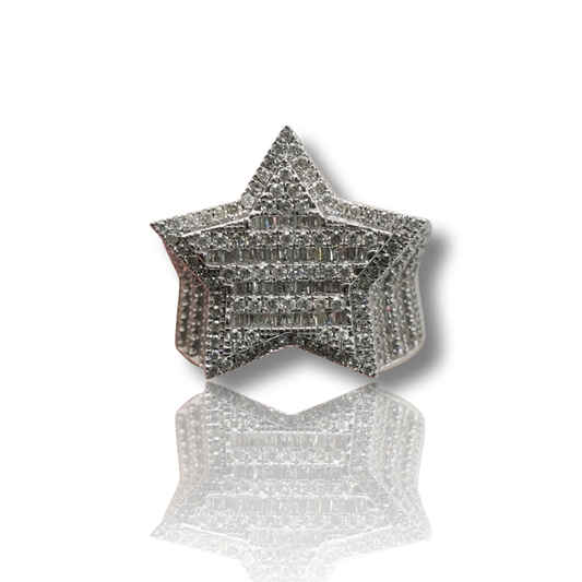 Star Baguette Diamond Ring